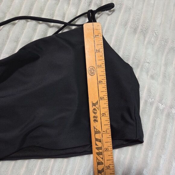 NWT MADEWELL BLACK BANDEAU STRAPPY SWIM TOP SIZE L - Picture 7 of 7